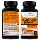 SugarMD Neuropatia Supplement Supplement - 60 Nerve Supplement Capsules with Alpha Lipoic Acid, Benfotiamine & witaminy D3 B6 B12 - Nerve Supplement for Feet, Hands, Fingers & Legs - 30 Day Supply