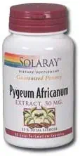 Solaray - Pygeum Africanum (Extract), 50 mg, 60 kapsułek