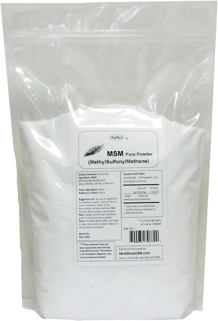 MSM (metylosulfonylometan) Proszek czysty (4000 gramów (8,8 lb))