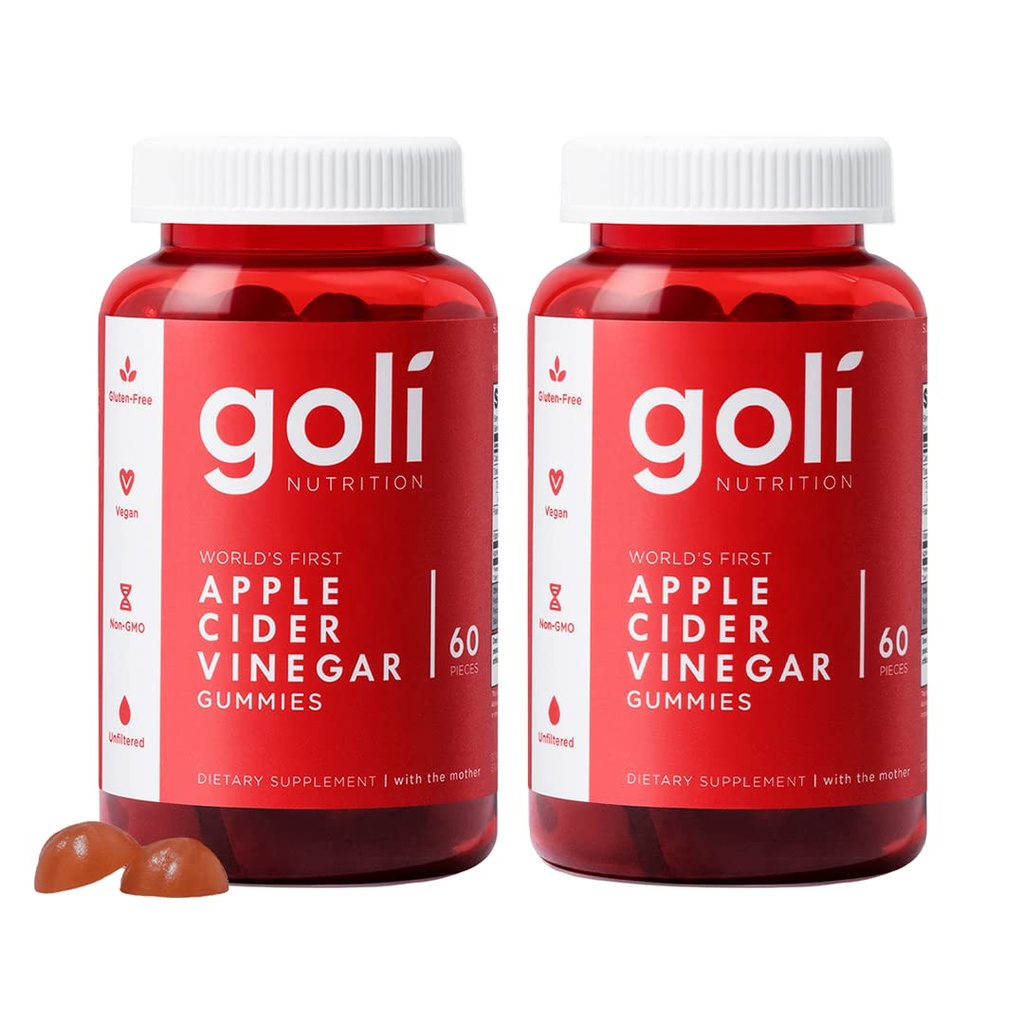 Goli Nutritional Supplement, Jabłko Cydr Ocet Gummy Vitamin Nutrition, 2 opakowania po 60 Ilość