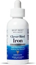 Best Nest Wellness Liquid Iron - Suplement do wsparcia zdrowia mózgu z Albion Tastefree Żelazo - Pomaga Energia i Czerwona Krew Produkcja - Biodostępna Żelazna Formuła - Czekolada, 4 fl oz (120 Słupki)