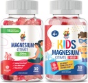 Gumie magnezowe dla dzieci 500 mg i Gummie magnezowe dla dorosłych - 100mg. Spokojne żucia magnezowe - Magnezu Citrate Chewable Supplement for Mood & Support Muscle