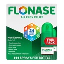 Flunaza Ulga alergiczna Nasal Spray, 24-godzinna Alergia Lekarska, Metered Nasal Spray - 144 Spray (Opakowanie 2) - Upadek i Sezonowa ulga alergiczna