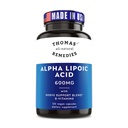 Thomas 's all-natural Remedies Alpha Lipoic Acid 600mg, 120 Kapsułki z B- Vitamin, Wegan, Brak wypełniaczy