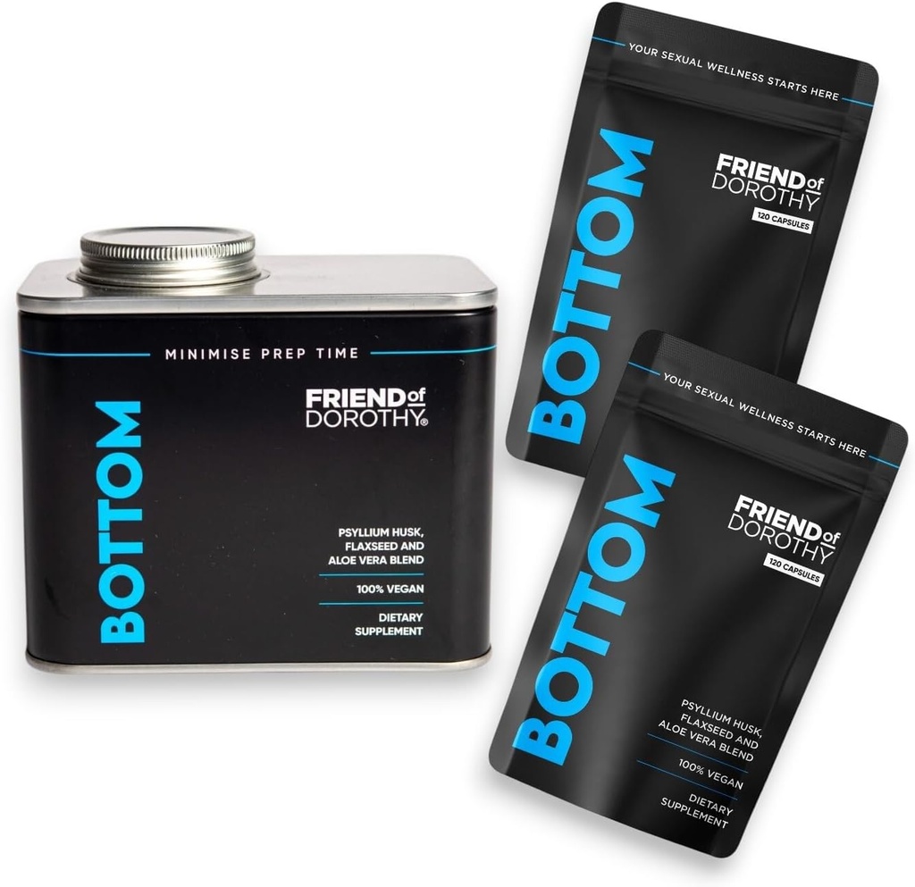 Prep- Ready Bundle - 2 × Dolny 120 Kapsułki Fibre (240 Razem) z Refillable Pill Organizator Can - Obsługuje Digestive Health, Regularność, Zarządzanie sercem i wagą