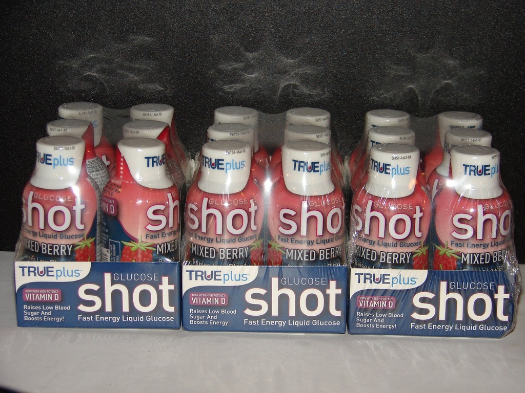 True Plus Glukoza Liquid Shots Mieszane Berry Flavor 2oz - 18 Pack