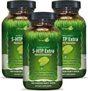Irwin Naturals Double Potency 5- HTP Extra - 60 Płynne Soft- żele, Pack of 3 - do relaksacji i produkcji serotoniny - 90 Łączne służby