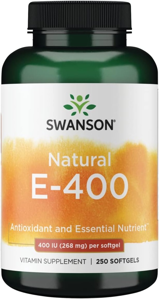 Swanson Naturalna witamina E 400 Iu (268 Miligramów) 250 Sgeli