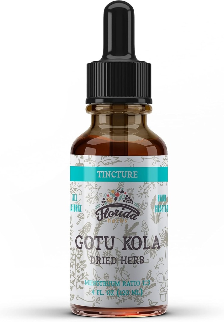 Gotu Kola Tincture, Organic Gotu Kola Extract, Gotu Kola Drops (Centella Asiatica) Suszony Herb