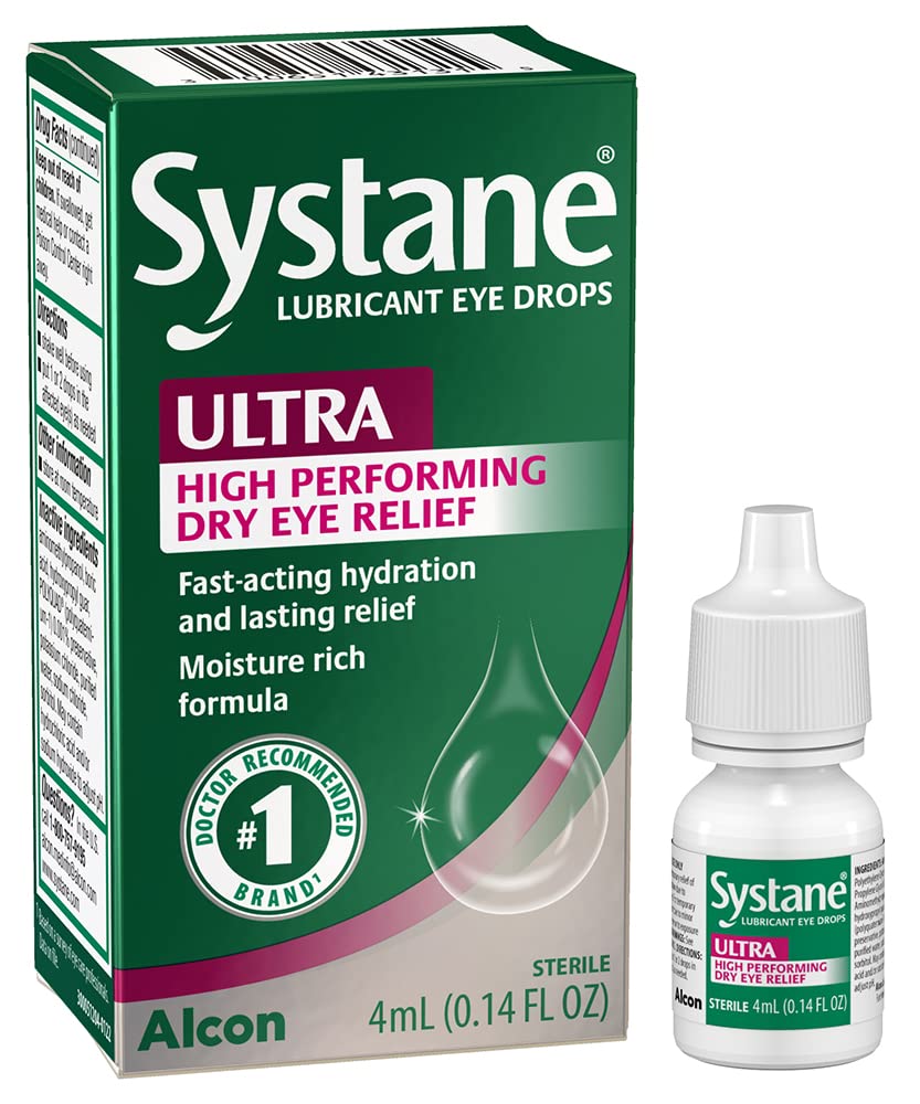 Systane Ultra Lubricant Eye Drops, 0,14 Fl Oz (opakowanie po 1)