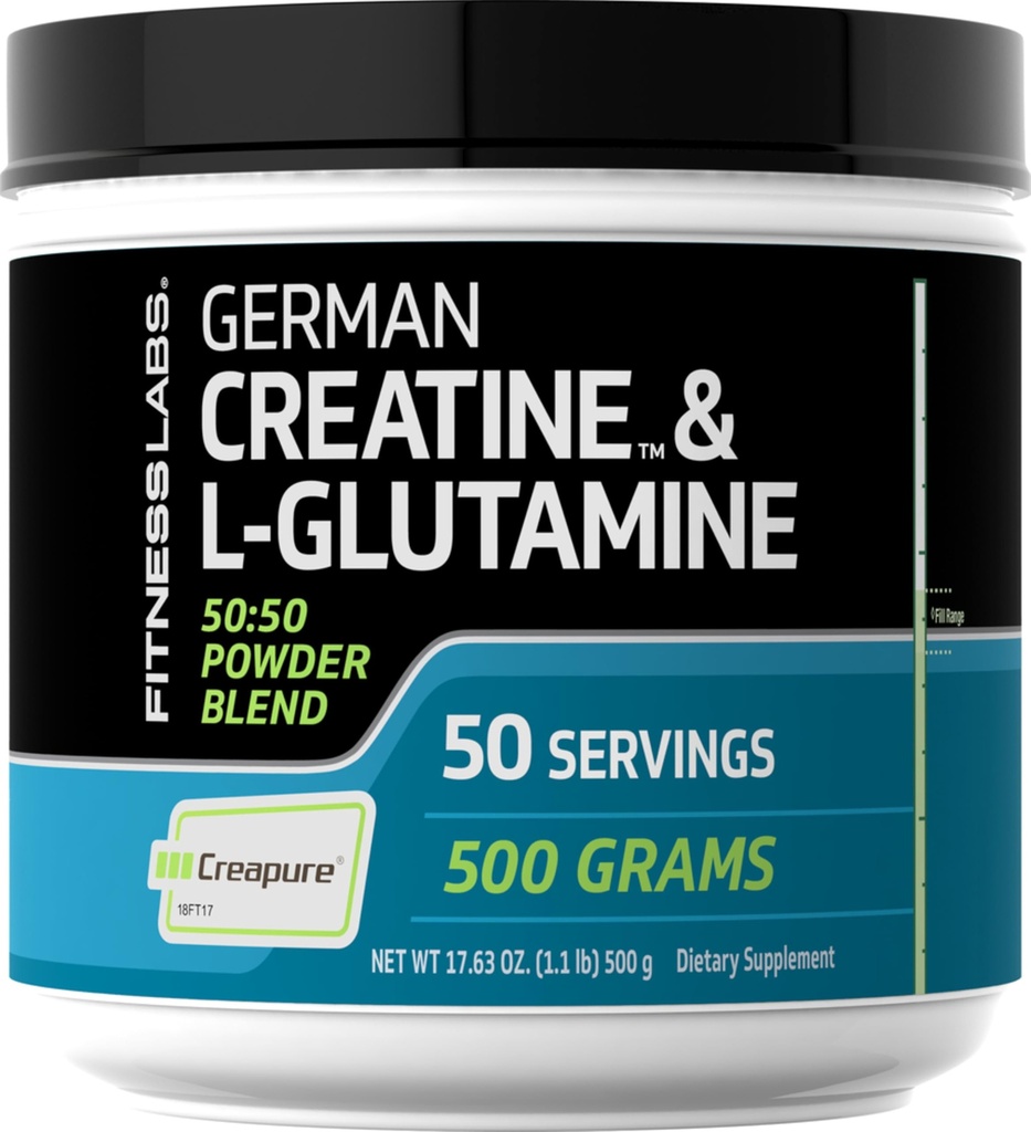 Labs Fitness Niemiecki Kreatyna i L- glutaminy 124; 1,1 lbs Xia124; Monowodzian i Creapure Proszek Xavier 124; Vegan Fitness Supplement