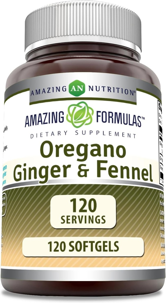 Amazing Building Oregano Oil with Ginger & Fennel Supplement