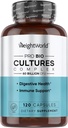 WeightWorld Bio Cultures Complex - Probiotyk dla Kobiet i Mężczyzn - Third- Party Lab Tested - 120 Kapsułek Wegańskich (2 miesiące dostaw) - 60 Miliard CFU z 20 Szczepów Probiotycznych - Wegan, Non-GMO & Gluten- Free