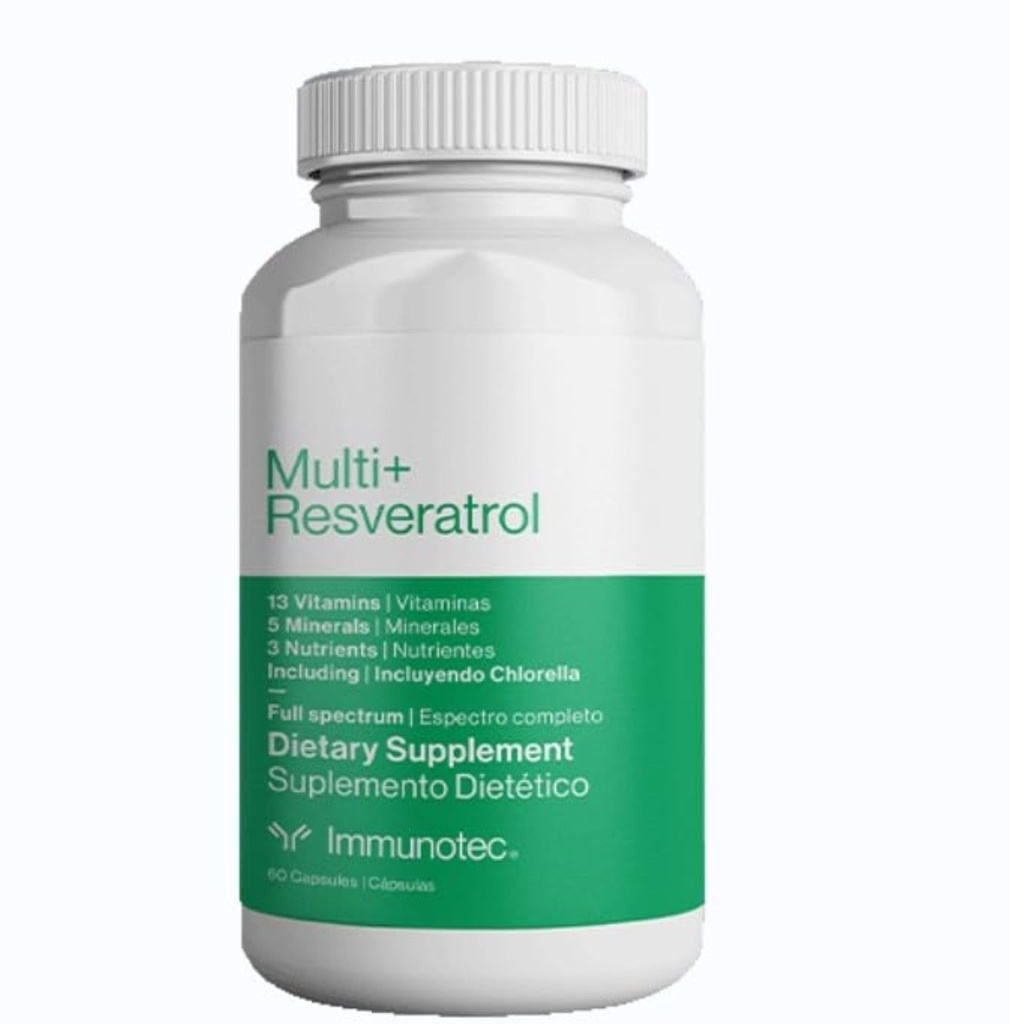 Immunotec - Multi + Resveratrol - Full Spectrum Dietary Supplement - 13 witamin, 5 minerałów, 3 składników odżywczych z Chlorella