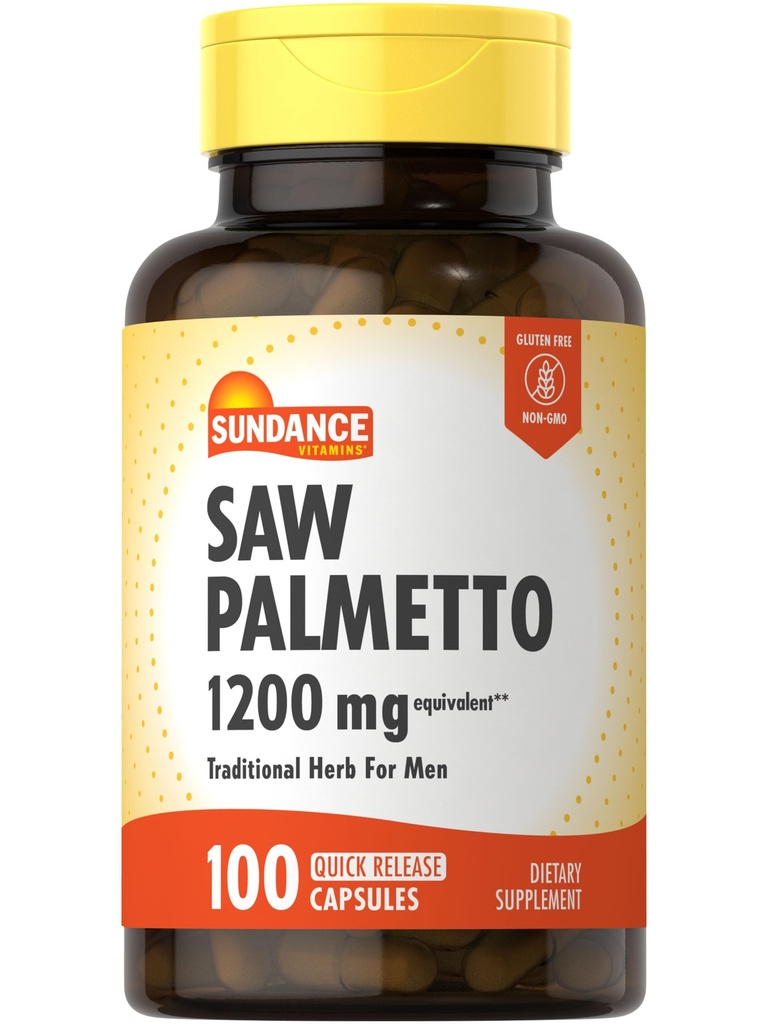 Sundance Saw Palmetto dla mężczyzn 124; 100 Quick Release kapsułki 124; Non- GMO & Gluten suplement
