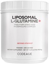 Codeage Liposomal L- glutamina Proszek - Wysoka Potliwość L- glutamina 5000 mg na Podawanie - 3-Miesiące Dostawy - Liposomal Dostawa, Free- Form Amino Kwas, Nieflawored Glutamina - Nie-GMO Gluten- Free - 16.67 oz