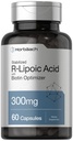 Horbäach Stabilized R- Lipoic Acid 300mg XI124; 60 kapsułki XI124; z Biotin Optimizer XI124; Non-GMO, Gluten Free XI124; Na- RALA Supplement