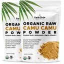 Earth Circle Organics Camu Camu Powder – Organic Raw Berry Powder with Natural Vitamin C & Antioxidants – Vegan, Kosher, Non-GMO Superfood for Immunity & Energy – 3oz (Pack of 2)