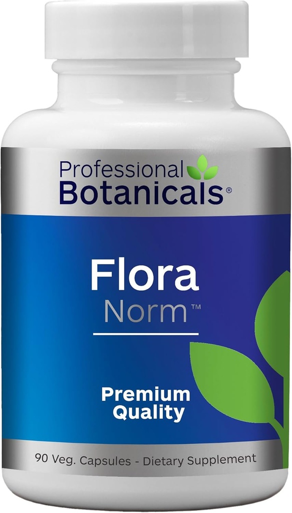 Professional Botanicals Flora Norm - 12- Strein Potent Vegan Probiotic Mix (10 Miliard CFU / gm.) Wspiera zdrowie pokarmowe i immunologiczne 90 Kapsułki wegetariańskie
