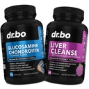 Glukozamina Chondroitin MSM Turmeric & Liver Cleanse Detox - Joint Health Supplement Knee Bone Joints, Liver Cleanse Detox Support - Joint Supplement Supples Glukozaminy