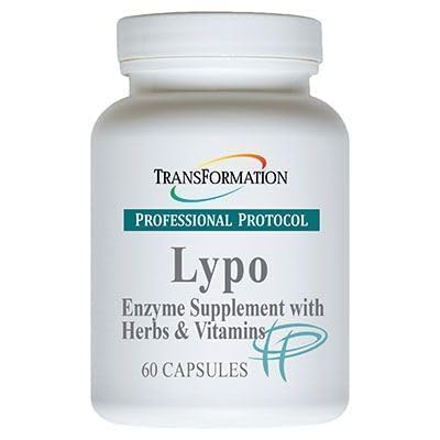 Transformacja Enzymy Lypo Enzyme Supplement with Herbs and Vitamin for Digestive Health, 60 Caps