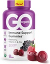 GO ORGANIC Dietetyczny suplement immunologiczny Gummie 124; 60 Hrabia 124; Odporność na jeżyny