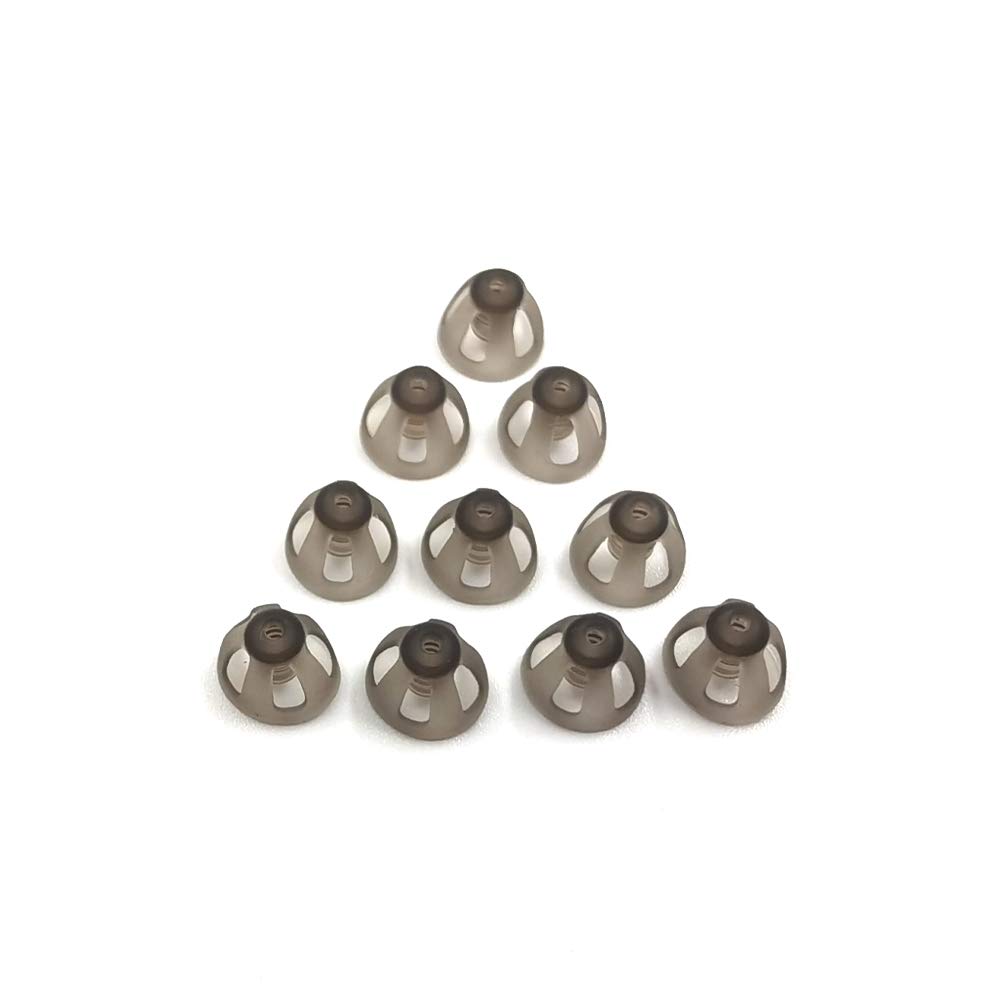 Słuchacze Domes 8mm Smoky Gray Porady Kawałki uszne Komfortowe dla wzmacniacza dźwięku Open Fit BTE PSAP Kit Invisible, Z wyjątkiem RIC 8mm (M * 10)