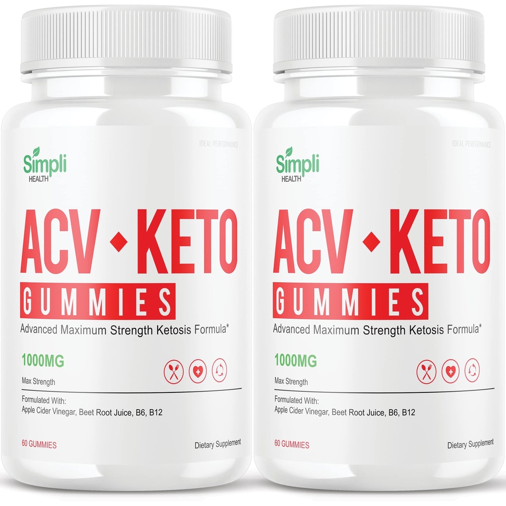IDEAL Performance (2 opakowania) Simpli ACV Ketos Gummies Simpli Health Gummies Simplihealth Gummies Simply Acc (120 Gummies)