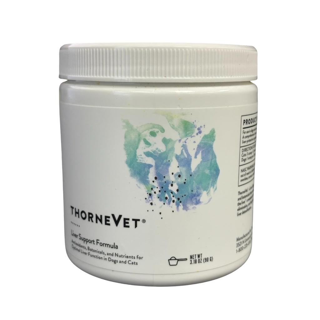 ThorneVET Liver Support Powder - Wsparcie dla wątroby dla małych zwierząt: psy i koty, 90 Scoops