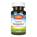 Carlson - Chelated Manganese, 20 mg, Superior Absorption, Healthy Metabolity, Bone Support & Brain Health, 100 Tablets