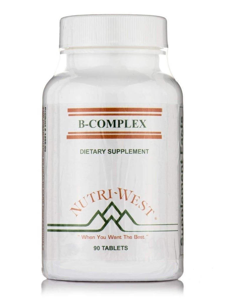 B- Complex - 90 tabletek przez Nutri West