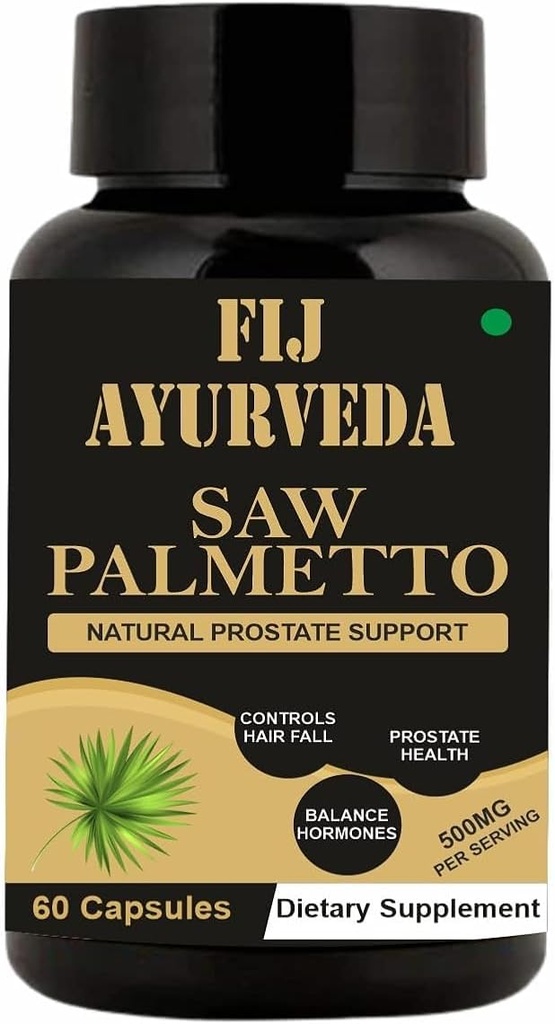Saw Palmetto Extract Kapsułki dla mężczyzn i kobiet 500 mg 60 Kapsułki Veg, Naturalny wzrost włosów dla mężczyzn i kobiet - (Opakowanie po 1)