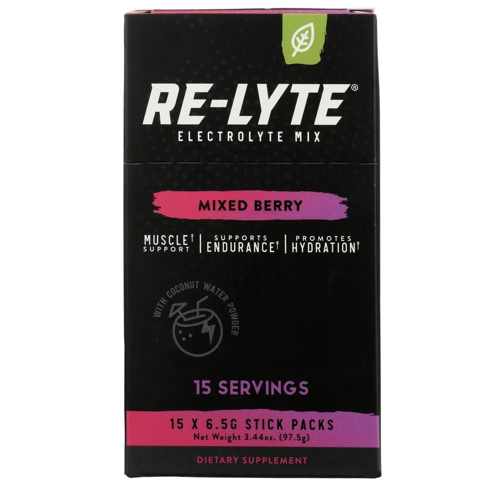 Relyte Re- Lyte Electrolyte Drink Mix mieszany Berry 15 Serwatki 3.44 oz