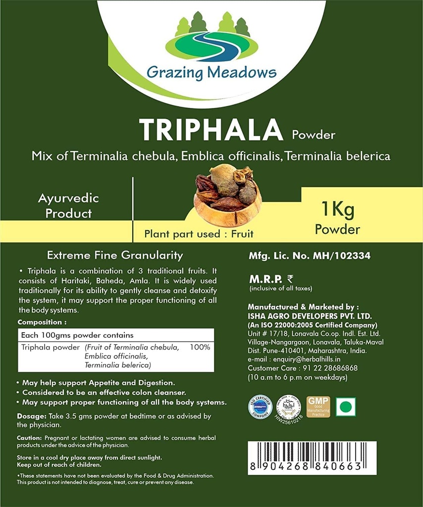 Proszek Triphala - 1 kg proszku Triphala Churna