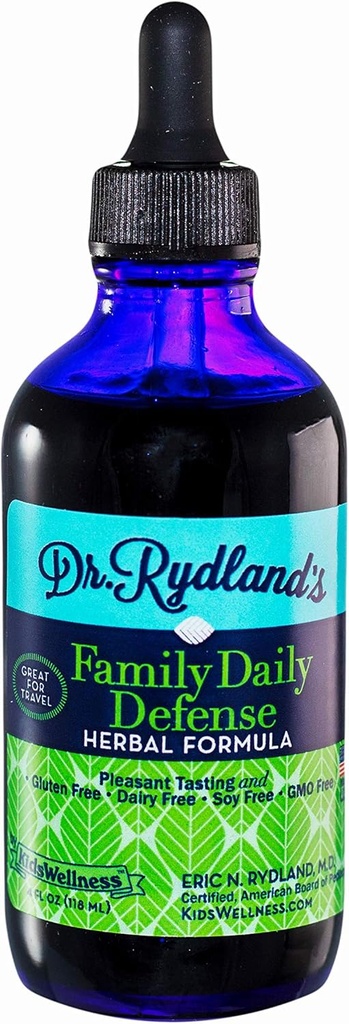 Doc Rydland Herbal Supplement Agregat 124; Stworzony przez KidsWellness Agregat 124; Family Daily Defense Agregat 124; dla Daily Use and Travel Agregable 124; 4 Butelka z owocami