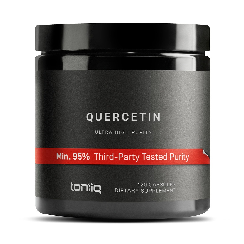 Toniiq Ultra High Pure Quercetin kapsułki - 95% + Wysoko oczyszczony i biodostępny - 1000mg na jedną porcję - 120 kapsułek Quercetin suplement