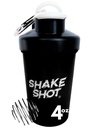 Czarna - 4oz Mini butelka shaker do wstępnego treningu, Kreatyna, małe suplementy Scoop (Nie dla białka) Clip & Shaker Ball
