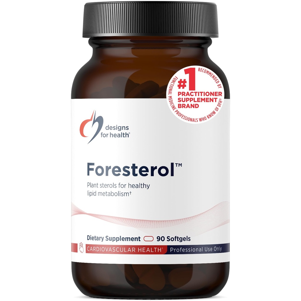 Designs for Health Plant Sterols and Stanols - Foresterol Stanol Sterol Supplement with Beta- Sitosterol from Coniferous Pine - Designed to help steatain Healthy Cholesterol Levels (90 Softgels)