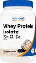 Nutricost izolat białka serwatki (Cookies N Cream, 2 funty)