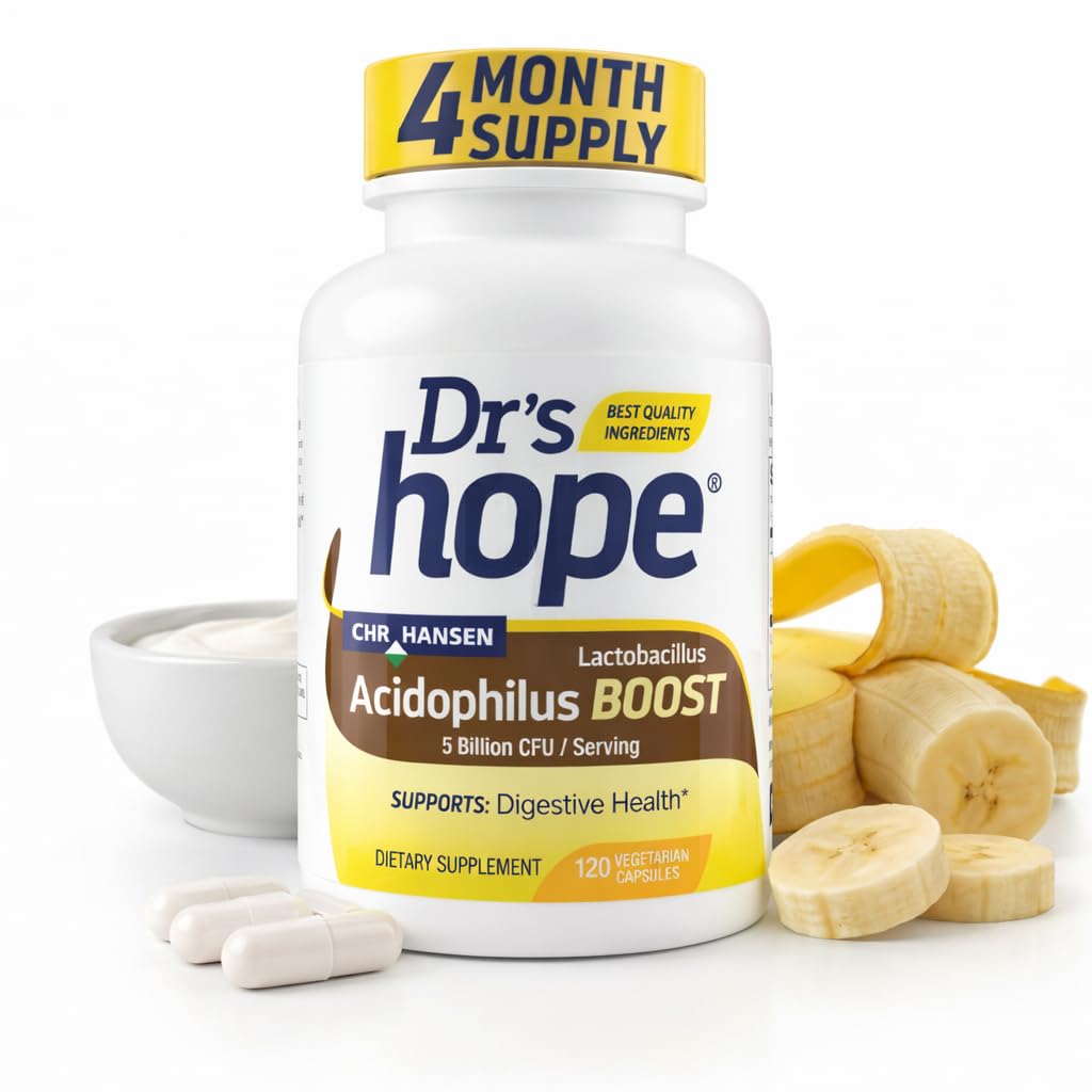 Lactobacillus Acidophilus Boost 5B CFU - Probiotyki dla Zdrowia Żywieniowego - Wspiera Zdrowie Żywieniowe, Funkcje immunologiczne i Ogólny Gut Health - 120 Kapsułki Veggie, Made in The USA