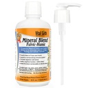 Vital Earth Minerals Fulvic Humic Mieszanka mineralna z pompą - Suplement kwasu Fulvic 70 + Minerały śladowe, Elektrolity do odzysku, Balance & Energy, 32 Oz