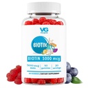 Vita GLOBE Gummies Biotin 5,000 μg - Support Extra Force Hair, Skin & Nails - Mieszane Berry Flavor, Wegan, Nie-GMO Gummy Witaminy dla kobiet i mężczyzn - 40 Hrabia (Pack of 1)