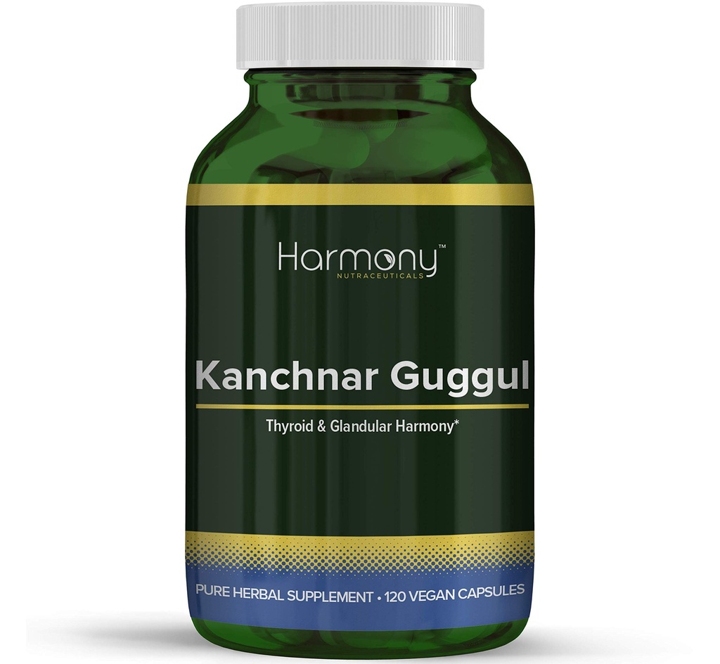 Kanchnar Guggul - Thyroid & Glandular Harmony - 120 Kapsułek wegańskich - Harmony Nutraceuticals Guggul Resin
