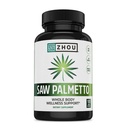 Zhou Saw Palmetto Suplement dla mężczyzn - Premium Complex, Advanced Formuła, Dodatkowa siła 450mg Saw Palmetto Berry Per Capsule - 100 Kapsułki wegetariańskie