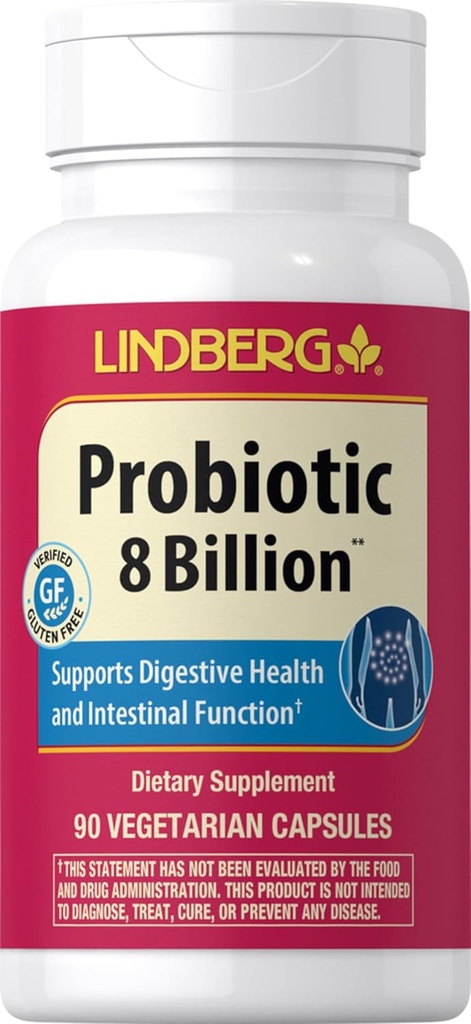 Piping Rock Probiotic dla mężczyzn i kobiet 124; 90 Kapsułki 124; Digestive & Intestinal Support 124; Non- GMO, Gluten Free & Vegetarian Supplement