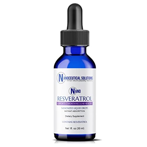 Nanoceutical Solutions Nano Liquid Resveratrol Trans Resveratrol Supplement for Brain & Heart Health Assessment 124; Ultra- Efficient Absorpcja, do 8 razy Wyższy niż Resveratrol Kapsułki 124; 30 Służenie