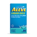 Aleve Reliever Pain & Fever Reducer Płynne żele, Naproxen Sodu, Ulga bólowa, 80 Count