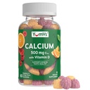 JumV Wapń 500mg z witaminą D3 - Malina i Pomarańczowy Flavor Wapnia Witamina D Gummie, Żute suplement wapnia dla dzieci i dorosłych, Witamina D Wapń Gummie, Kosher Halal Gluten Free (60 Count)