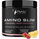 RAW Synergie Amino Slim - Active Lifestyle Supplement for Metabolic & Mindful Eating Support - Wsparcie dla mięśni i energii - Sugar- Free & Vegan - Lemoniada malinowa - 20 Służenia