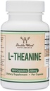 L- Theanine 200mg Double Strength - Wspiera odpowiedź i relaksację uśpienia - 120 Kapsułek (Tested Party, Gluten Free, Wegan) przez podwójne drewno